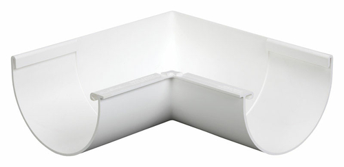 Plastmo 5005377 Classic 4 in. White Vinyl Half Round Inside Corner