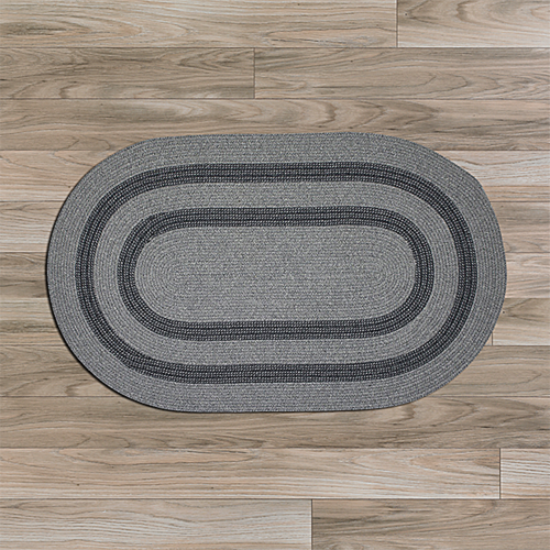 Colonial Mills Rug GW23R024X036 2 x 3 ft. Graywood Braided Rug  Gray