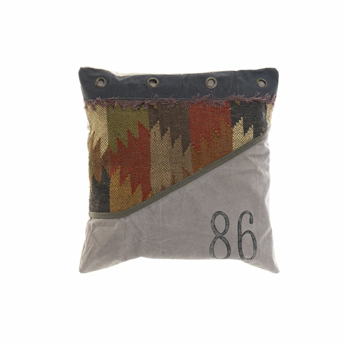 Cushion DKD Home Decor 8424001570898 Grey Squared Colonial 45 x 5 x 45