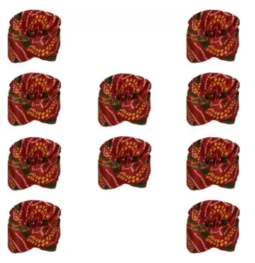 Men Striped Pagri Pack of 10