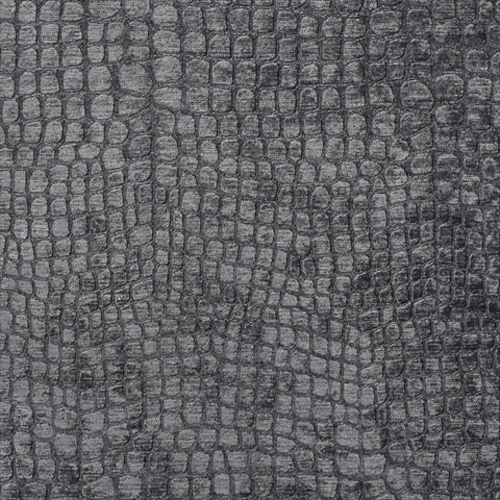 Designer Fabrics K0151U 54 in. Wide Grey Textured Alligator Shiny Wove