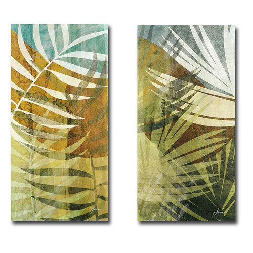 Artistic Home Gallery 1224AM849EG Palm Frond I & II by James Burghardt