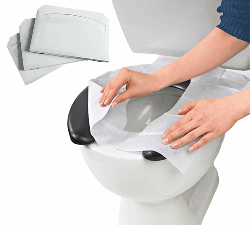 Pack of 250 Half Fold Toilet Seat Covers. 1/2 Fold Disposable Potty