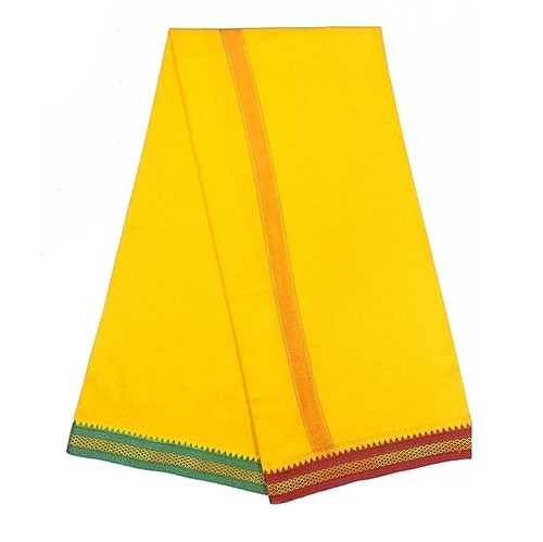 Main Golden Lungi for Men Free Size Stylish 2.25 Meters Long Unstitched image