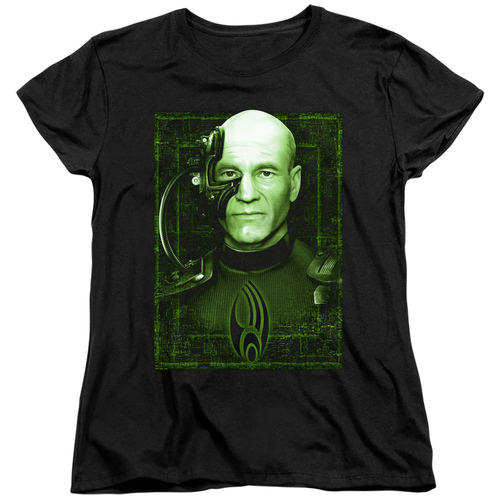 Trevco CBS1879-WT-5 Star Trek & Locutus of Borg Short Sleeve Cotton Wo