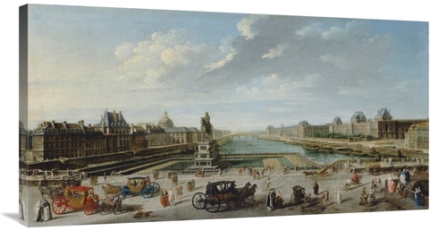 Global Gallery GCS-459998-40-142 40 in. A View of Paris From the Pont 