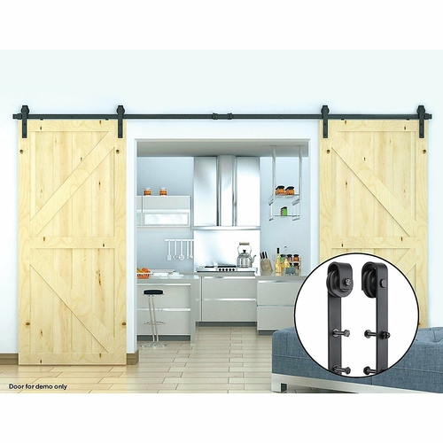 Black Sliding Barn Door Hardware 3.6M