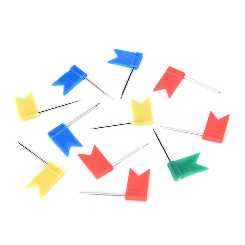 50PCS dia 1.2mm Color Flag Push Pins Office Home