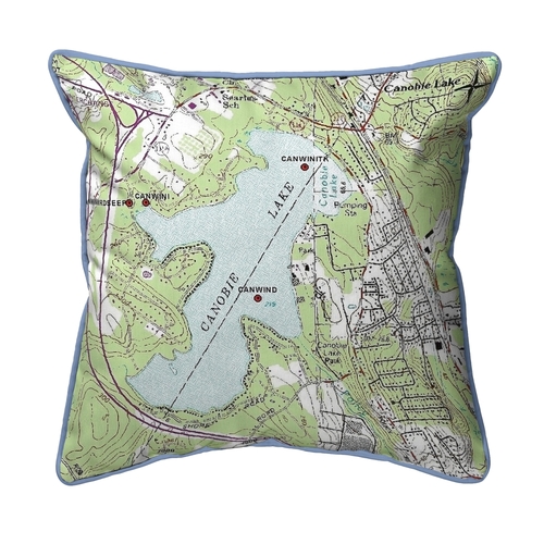 Betsy Drake ZP852 22 x 22 in. Canobie Lake, NH Nautical Map Extra 