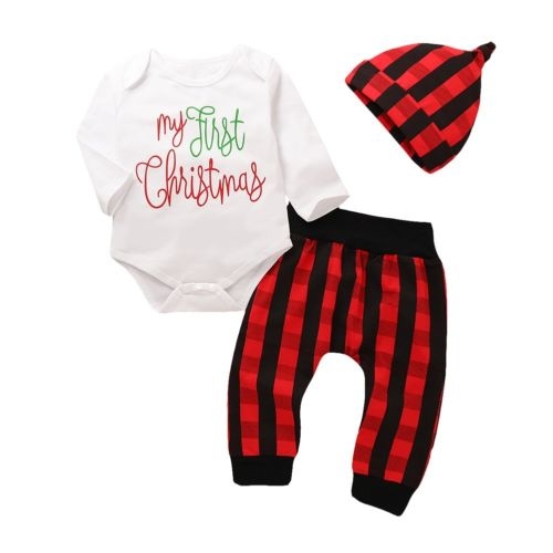 Newborn Kid Baby Girl Xmas Clothes Jumpsuit