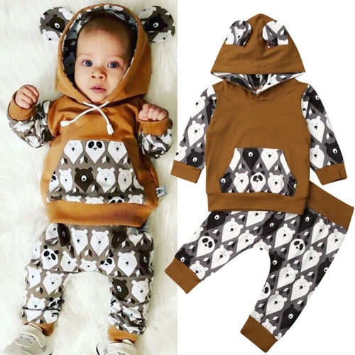 Pudcoco Autumn 2PCS Newborn kids Baby Girl Boy