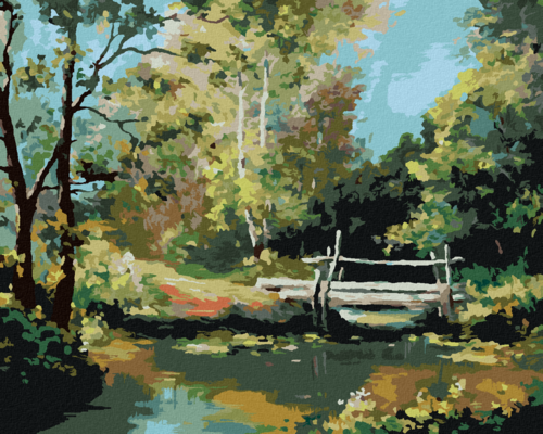 Paint by Numbers - SMALL BRIDGE IN THE FOREST