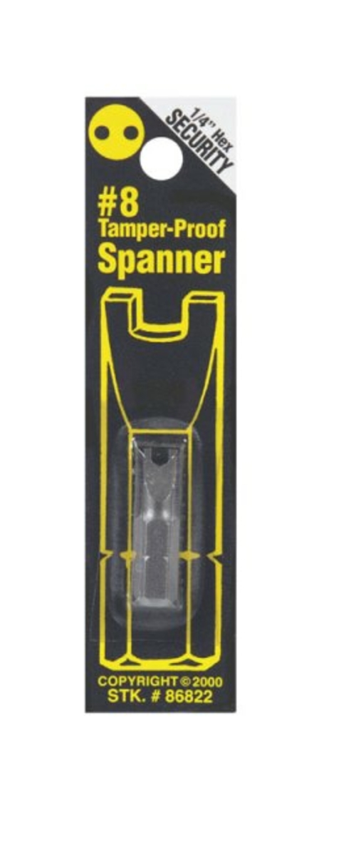 Best Way Tools 86822 Tamper-Proof No. 8 Spanner Security Bit