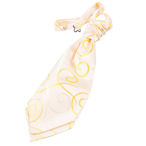 Scroll Pre-Tied Ruche Cravat - Boys - Gold