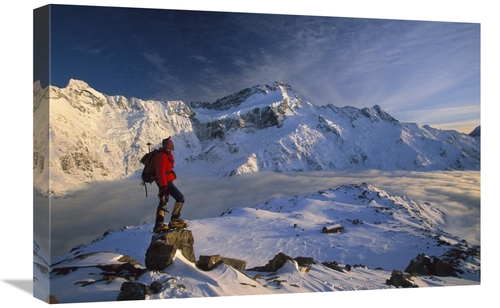 Global Gallery GCS-397824-1624-142 16 x 24 in. Mt Sefton, Climber 