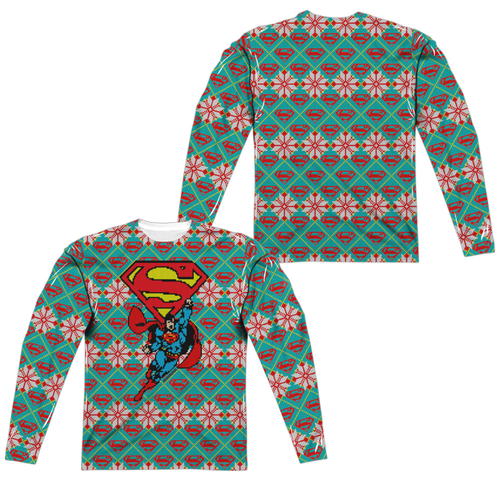 Trevco SM2402FB-ALPP-2 Superman & Super Sweater Front & Back Print Lon