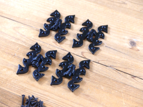 4 Hinges 2 3/4" Long Decorative Butterfly Hinge Cabinet