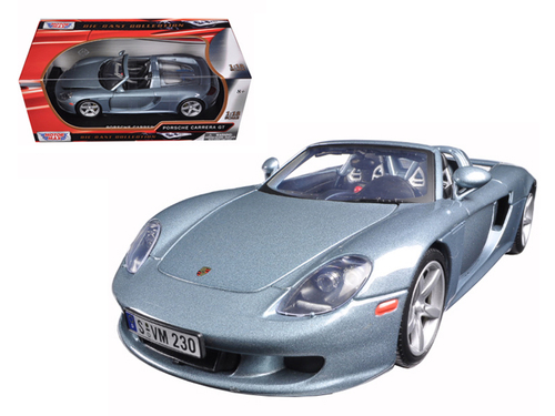 Porsche Carrera GT Silver with Black Interior 1/18 Diecast Model Car