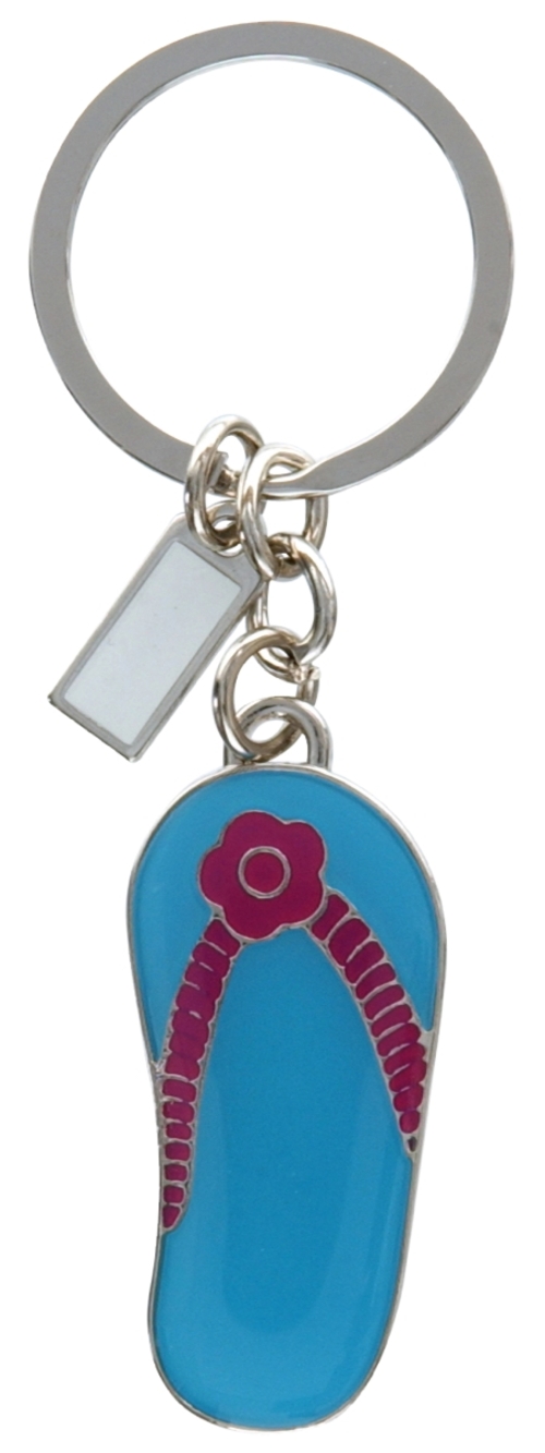 Hillman Group 710777 Carded Flip Flop Solid Keychain -  3 Piece
