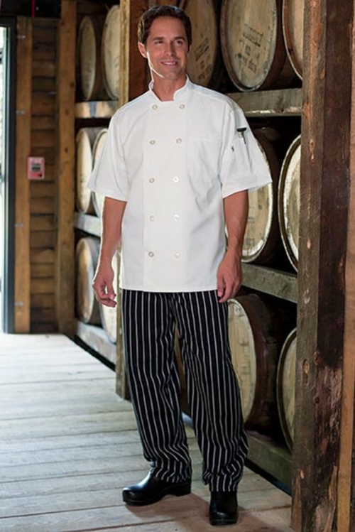 Classic Basic Baggy Chef Pant with 3'' Elastic Waist in Chal