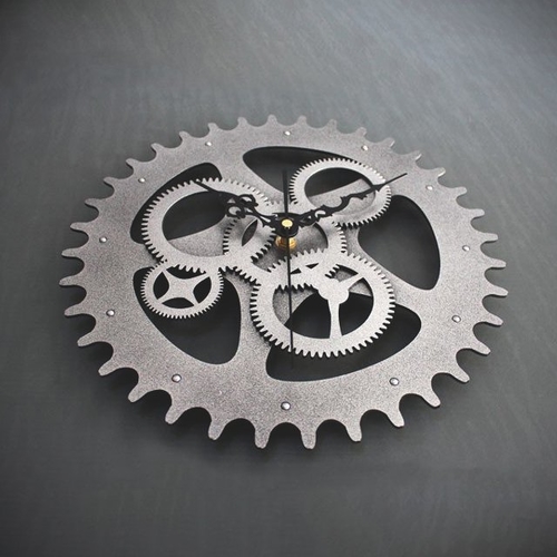 Continental Retro Gear Wall Clock