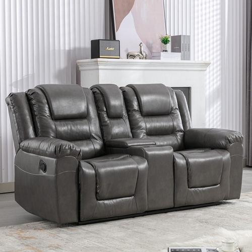 2 Seater Home Theater Recliner Manual Recliner Chair with a Storage