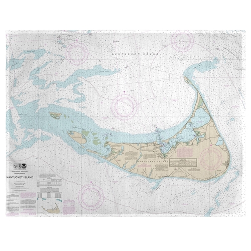 Betsy Drake PM1324NI 14 x 18 in. Nantucket Island, MA Nautical Map