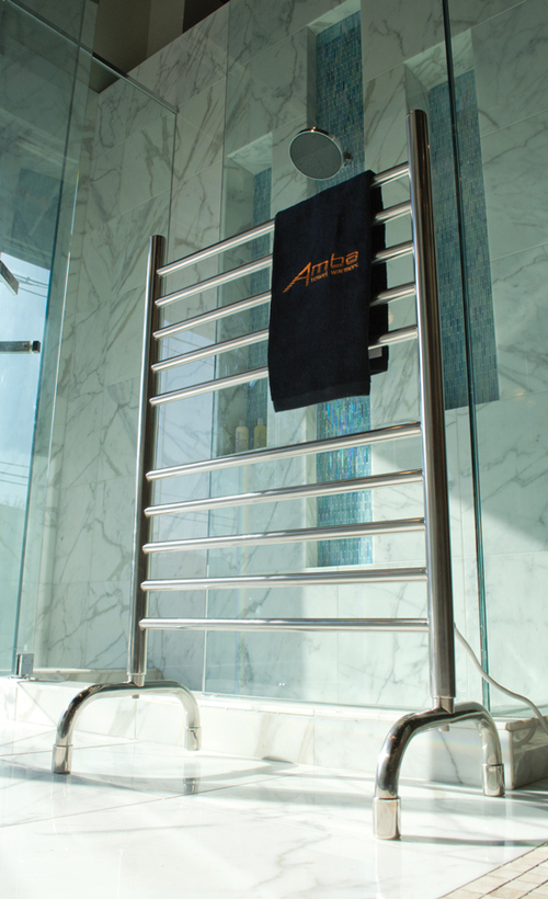 Amba Solo SAFSB-24 Solo Freestanding Electric Towel Warmer in Brushed