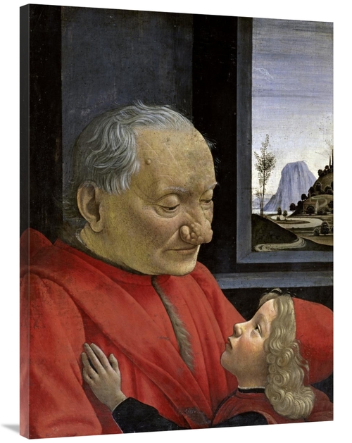 Global Gallery GCS-277686-40-142 40 in. Portrait of An Old Man & His G