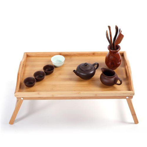 Wood Color Folding BambooTea Table