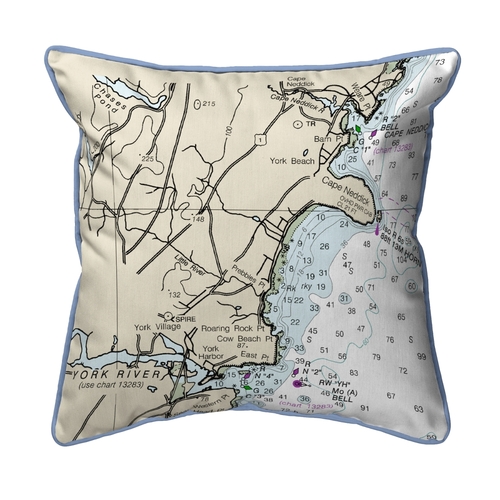 Betsy Drake SN13286CN Cape Neddick, ME Nautical Map Small Corded I