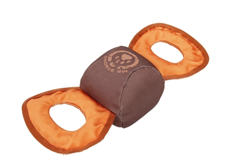 Chompter Plush Chew Tugging Dog Toy, Orange & Brown - One Size