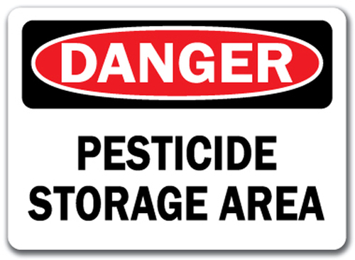 SignMission DS-Pesticide Storage Area 10 x 14 in. Danger Pesticide Sto