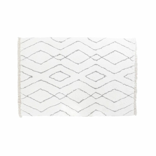 Carpet DKD Home Decor White Grey Rhombus Scandi Ø 9,4 cm 120 x 180 x 3