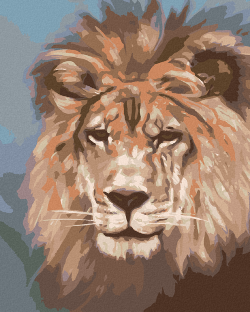 Zuty - Paint by Numbers - LION - KING OF ANIMALS (D. RUSTY RUST),