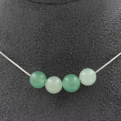 Aventurine 4 beads 8 mm necklace. 