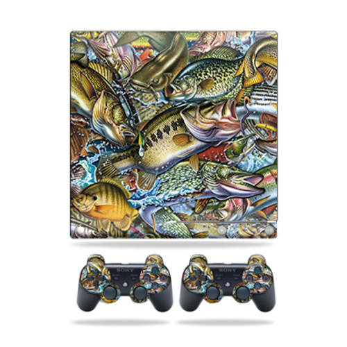 MightySkins PS3SLIM-Action Fish Puzzle Skin for Sony Playstation 3 PS3