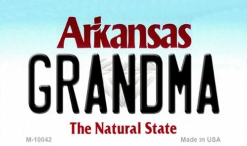 Smart Blonde M-10042 3.5 x 2 in. Grandma Arkansas State License Plate 