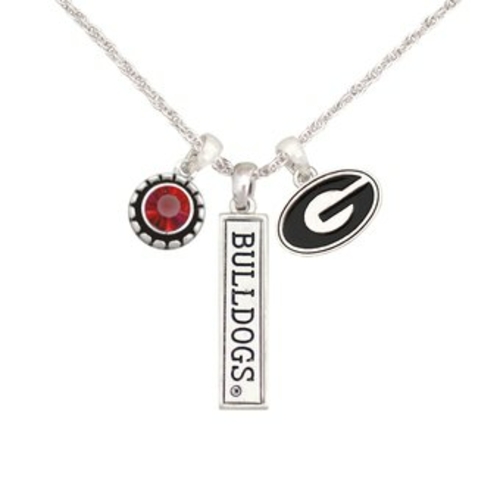 Georgia Bulldogs Necklace State Design