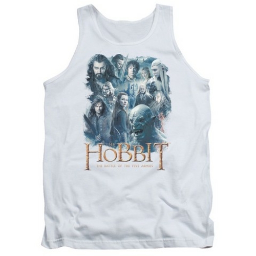 Trevco Hobbit-Main Characters Adult Tank Top, White - Large