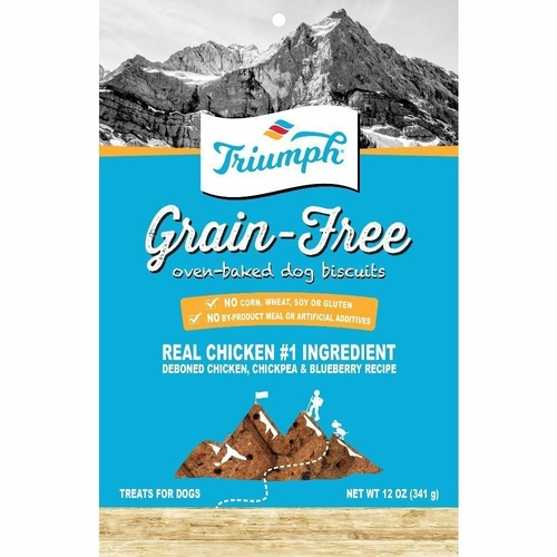 Triumph 486135 12 oz Grain Free Dog Biscuits - Chicken, Peanut & B