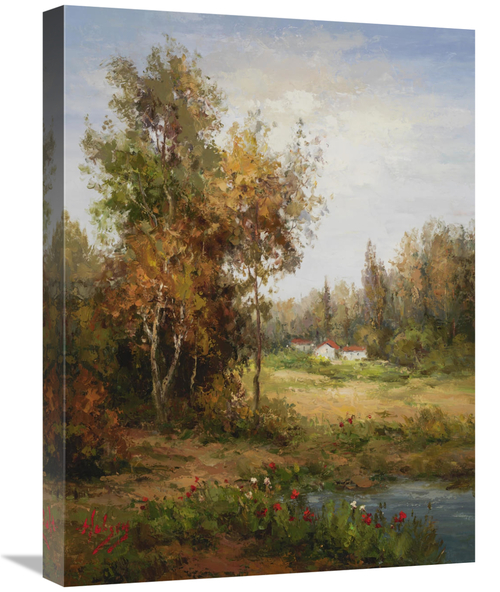 18 x 24 in. Poppies Pond Art Print - Hulsey