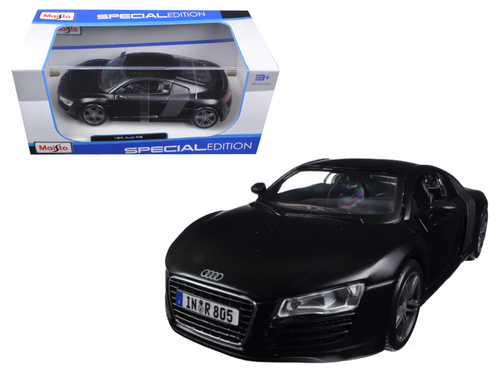 Audi R8 Matt Black 1/24 Diecast Model Car by Maisto