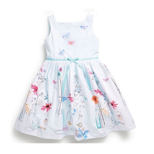 Cute Baby Girls Flower Sleeveless Summer Gown