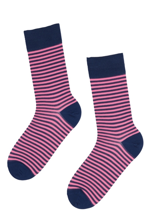 REINOLD stylish pink-purple striped suit socks