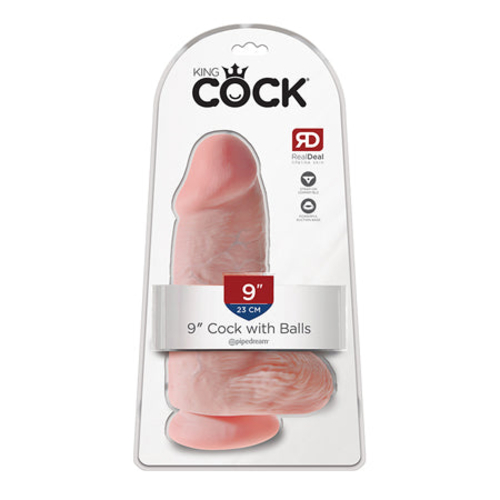 Pipedream King Cock Chubby 9 in. Cock With Balls Realistic Suction Cup