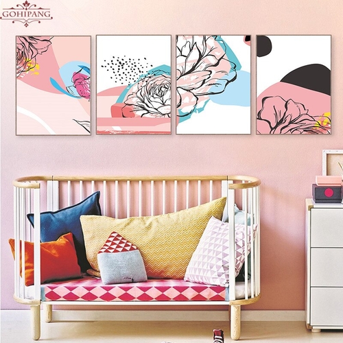 Modern Minimalism Abstract Flower Print