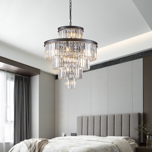 Black Luxury Crystal Chandelier Modern Chandeliers Lights Fixture