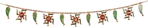 Handcrafted Swastik Toran/Bandarwal Metal Door Hanging