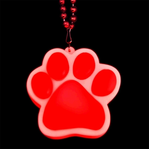 Blinkee 3480030 Light Up Red Paw Print Charm Necklace